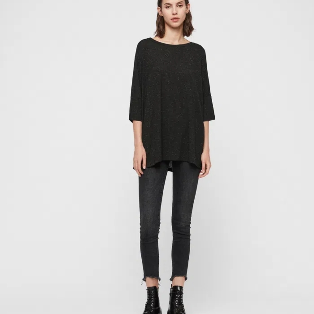 All Saints Pura Shimmer Tee ~ NWOT - Picture 5 of 13